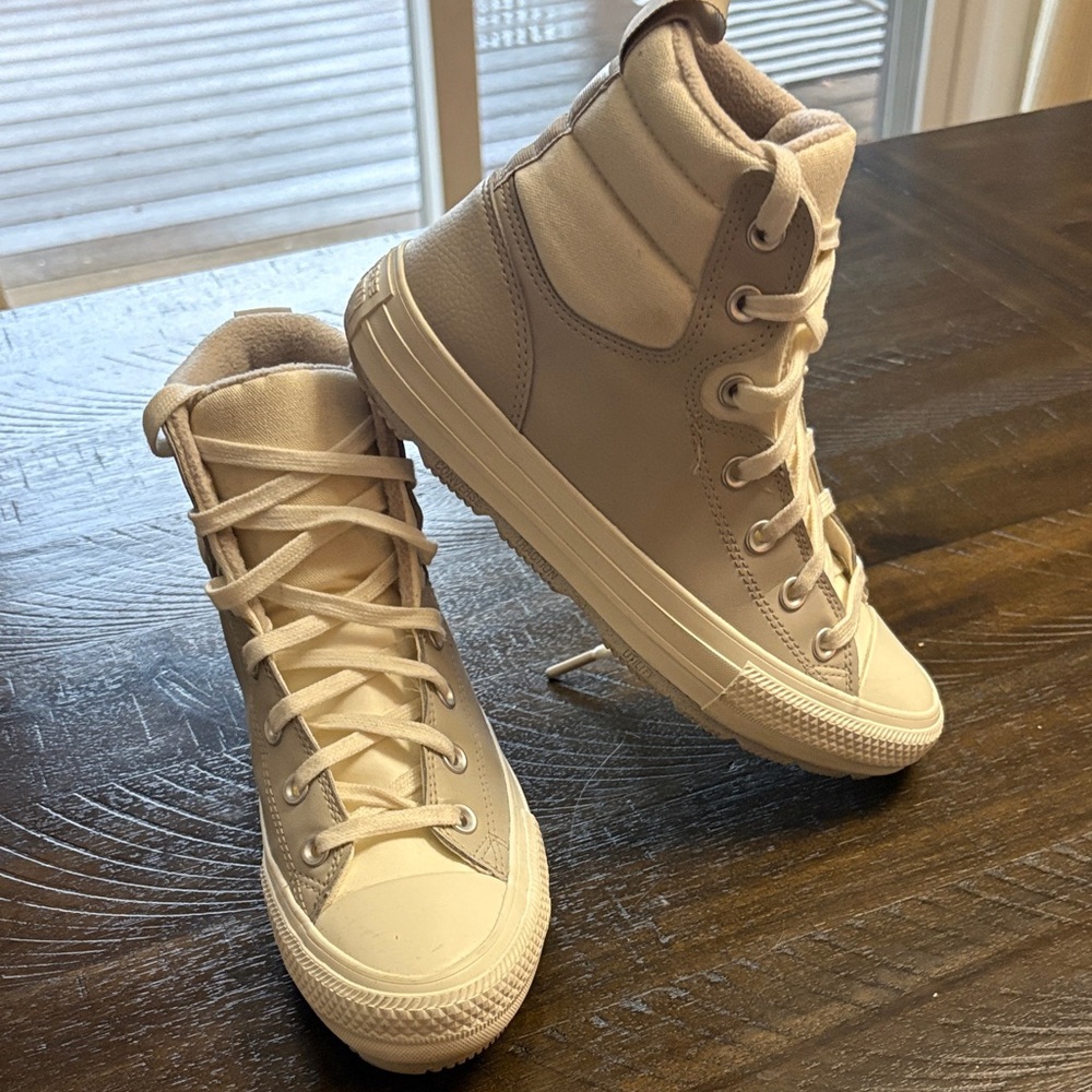 Converse Women's High-Top Athletic Shoes - Cream